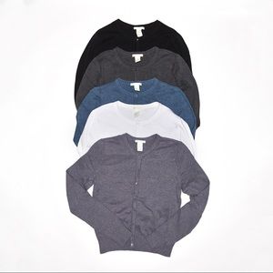 Five Jacki Cardigan Sweaters